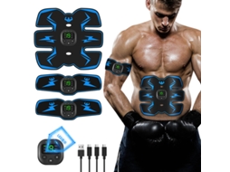 Aparelho De Ginástica Ems Para Treinamento Abdominal, Adesivo Músculos Abdominais, Treinador Dorsais, Cinto Massagem Esportiva