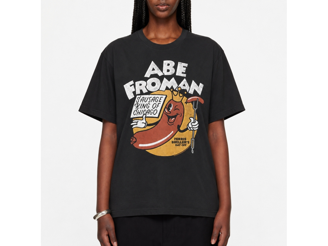 Rockinstone Ferris Bueller's Day Off Abe Froman 2 Solid Smoke Adult T-shirt Size:m
