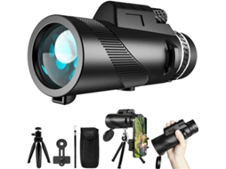 Telescópio Monocular 80x100, Modelo Mais Recente de 2025, com Tripé e Adaptador para Smartphone. Monocular de Alta Potência Adultos BRILVIBERA