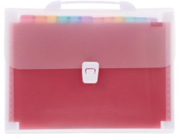 Organizador De Arquivos Sanfonado A4 Expansível Com 13 Compartimentos, Branco, 33 X 24 X 3 Cm, Ideal Para Escritório E Gokoco