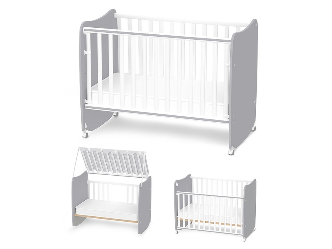 Lorelli Stars Berço Convertível De 60x120 Cm Com Função De Baloiço - White+stone Grey