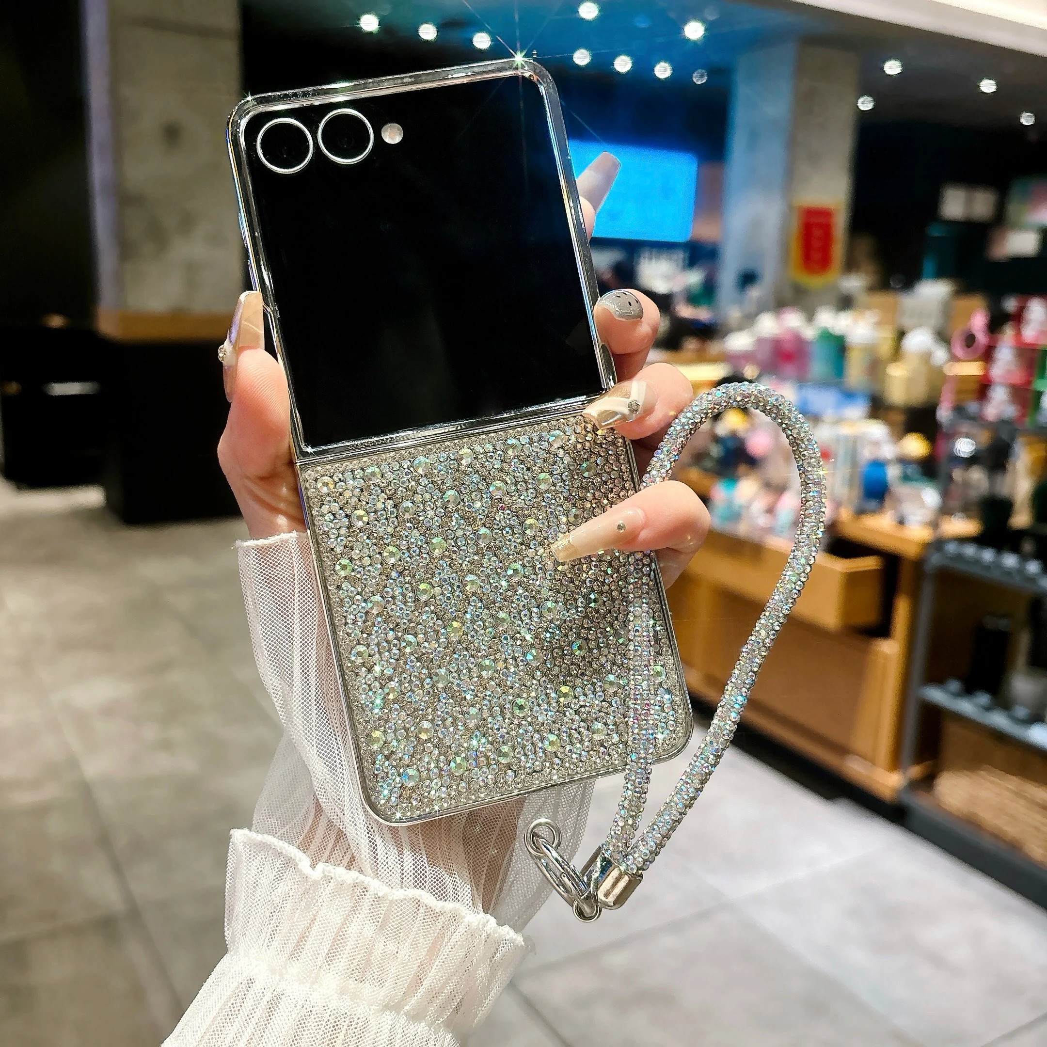 (branco, Galaxy Z Flip7 Fe) Capa Rígida E Elegante Com Revestimento Eletroplástico Em Cristal, Resistente A Impactos, Para Celulares.