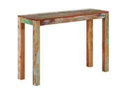 Vidaxl Mesa Consola 110x35x76 Cm Madeira Recuperada Maciça