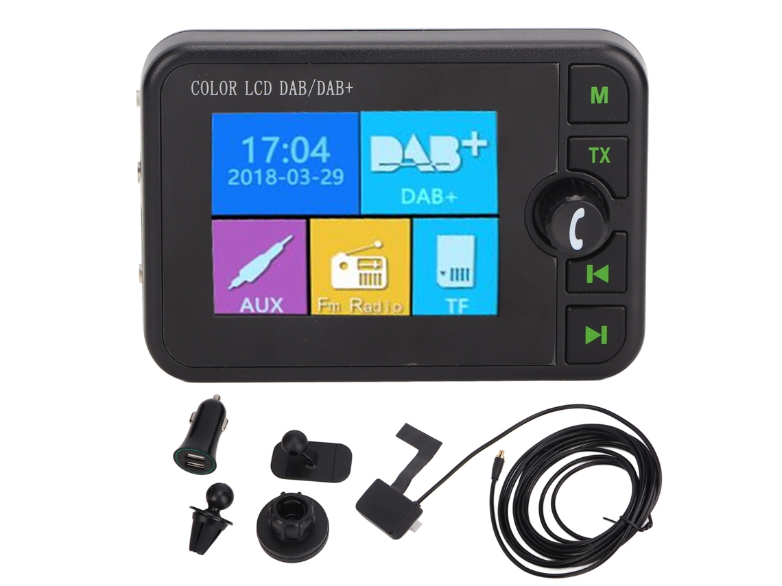 Speedy-receptor Digital De Carro Com Bluetooth Dab Dab+ Fm Tela Lcd 2.4 Polegadas Rádio Handsfree