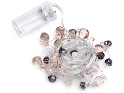 Conjunto De 2 Luzes De Led Com Bolas De Cristal Para Decoração De Quartos De Meninas E Casamentos. Funcionam A Bateria Para Uso Interno Gokoco