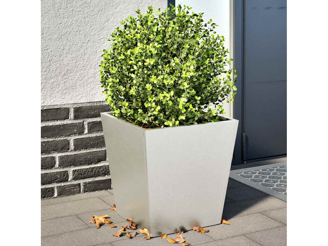 Vidaxl Vaso/floreira De Jardim 2 Pcs 40x40x40 Cm Aço Inoxidável
