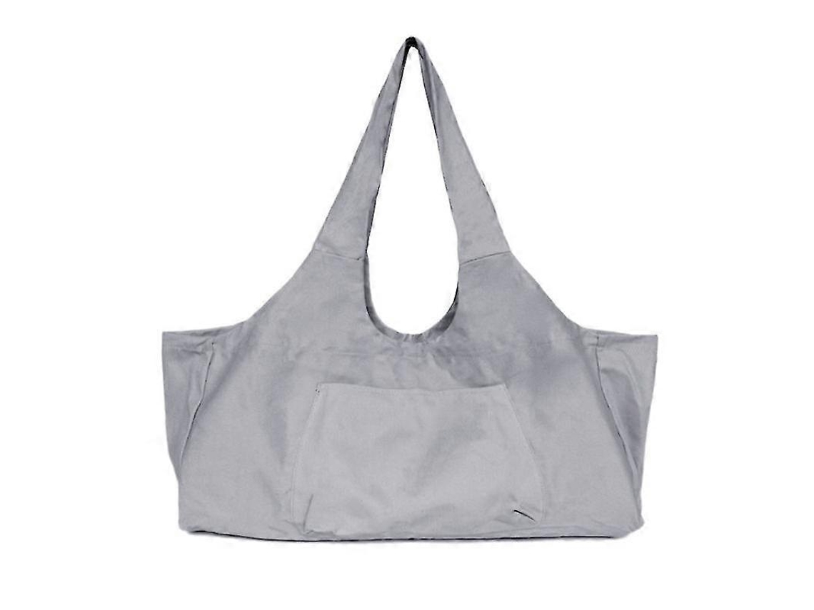 Bolsa De Armazenamento Para Tapete De Ioga Portátil, Multifuncional, Dobrável, De Ombro, Cinza Claro