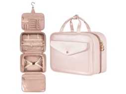 Bolsa De Higiene Pessoal Dobrável De Couro Pu, Bolsa De Cosméticos Portátil À Prova Dágua SUNNY SPACES