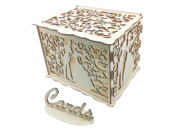 Caixa De Madeira Para Cartões De Presente Com Design Floral Furado Caixa De Convite Diy Para Casamentos