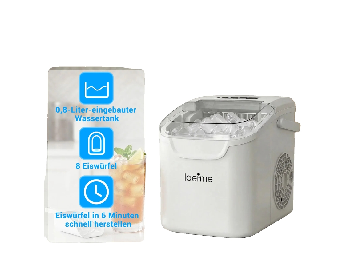 Máquina De Gelo, Limpeza Automática, Produção Rápida De Gelo, Branco