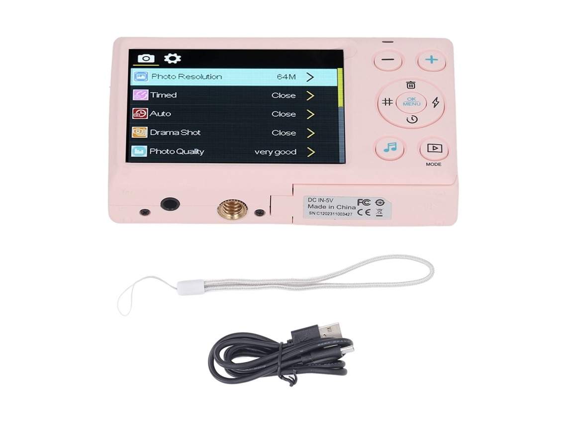 2026 câmara Digital Compacta para Adolescentes 4k com Zoom 18x e Portátil