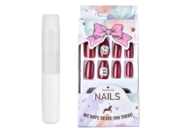24 unhas postiças de cobertura total para decoração de manicure, pontas de unhas 7