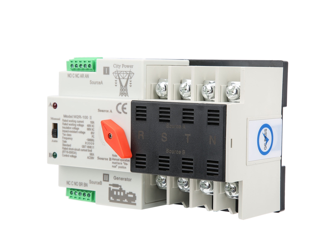 Laxiscreed Comutador Automático De Transferência 4p, 100a Para Duas Fontes De Energia