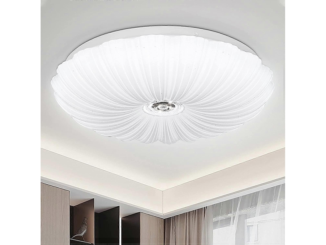 Rebe luz de Teto Led 18w Redonda 6000k Claro Classe Energética A+ Eficiente Pmma Alumínio 50000 Horas