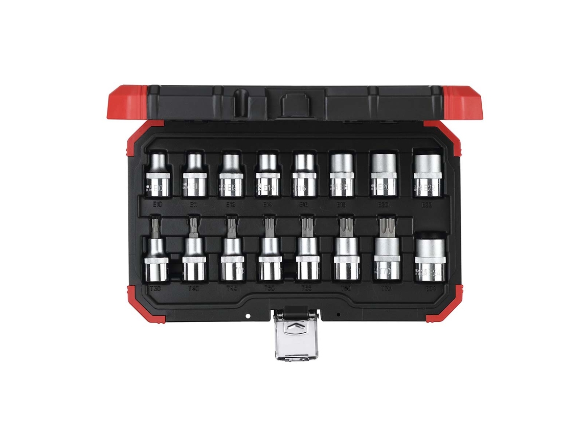 Jogo chave Vidro 1/2 Txe10 GEDORE VERMELHO R68003016 24T30 70 16Pcs (3300009)