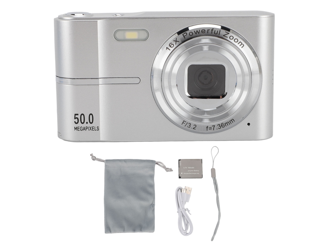 Câmera Digital 50mp 1080p Fhd Foco Automático Zoom 16x Tela 2.4 Polegadas