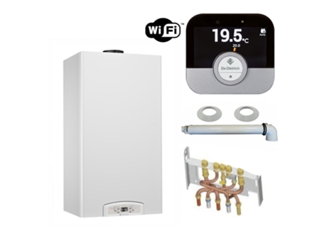 Caldera de Gas de Condensación Inoa Green Chaffoteaux 25 Kw Completa Tubo de Humos + Toma de Corriente + Protector Con Termostato Conectado