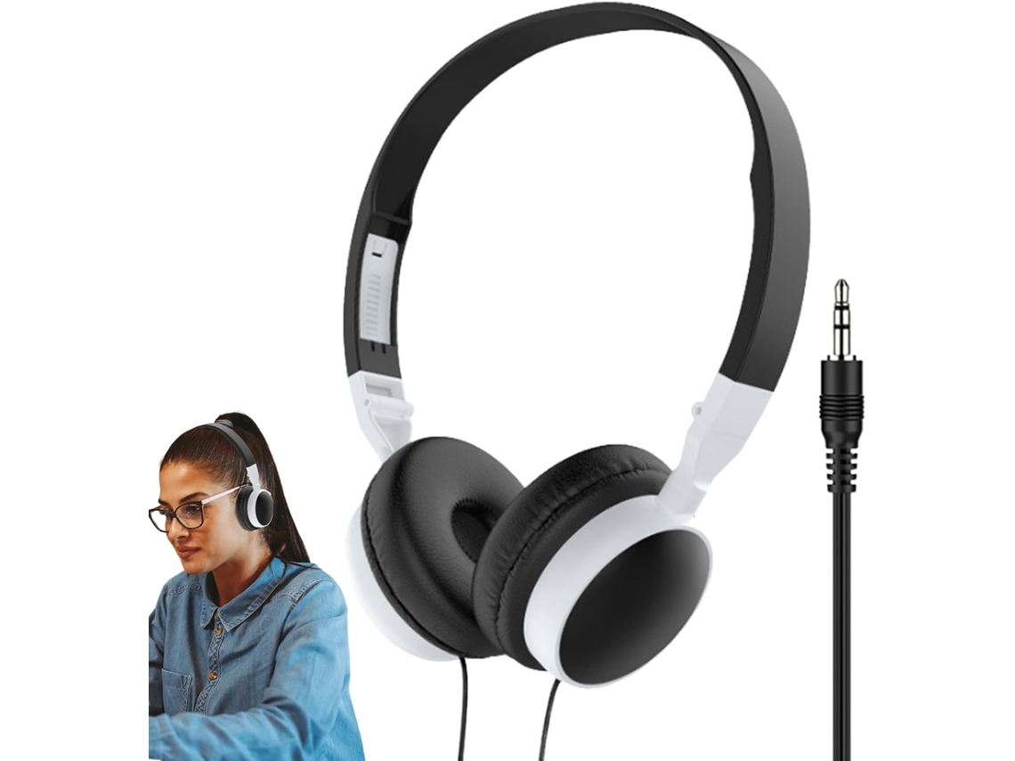 Fones De Ouvido Supra Auriculares Com Cancelamento Ruído, Fones De Ouvido Supra Auriculares Com Fio
