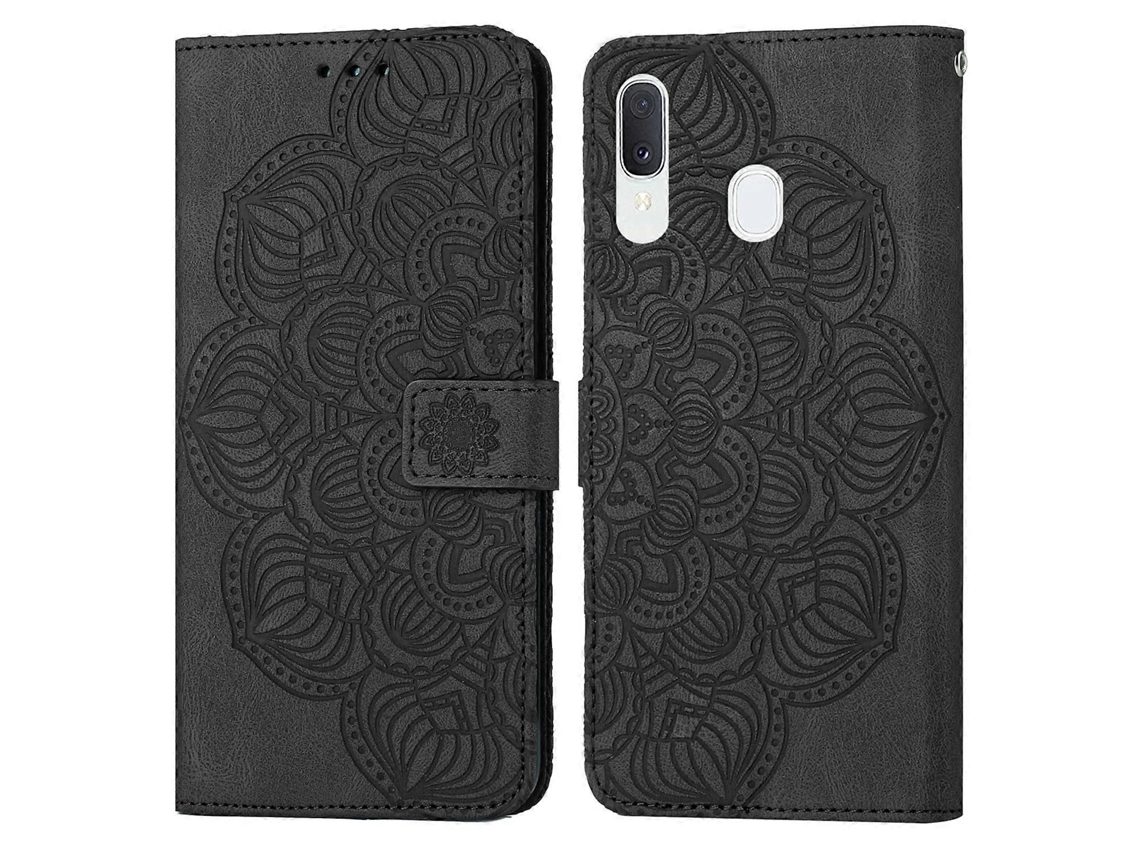 Capa De Celular Flip Em Couro Com Estampa De Mandala Para Samsung Galaxy A40