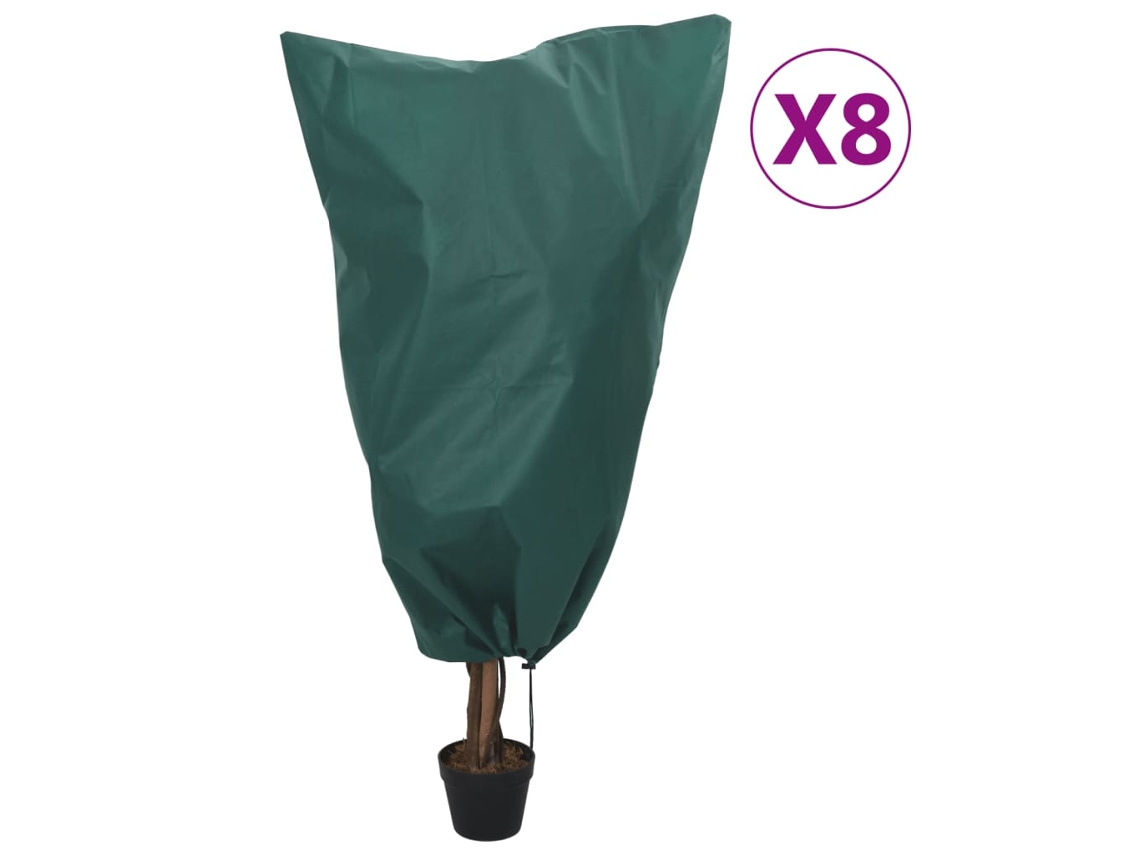 Vidaxl Coberturas Para Plantas Com Cordão 8 Pcs 70 G/m² 0,8x1,2 M