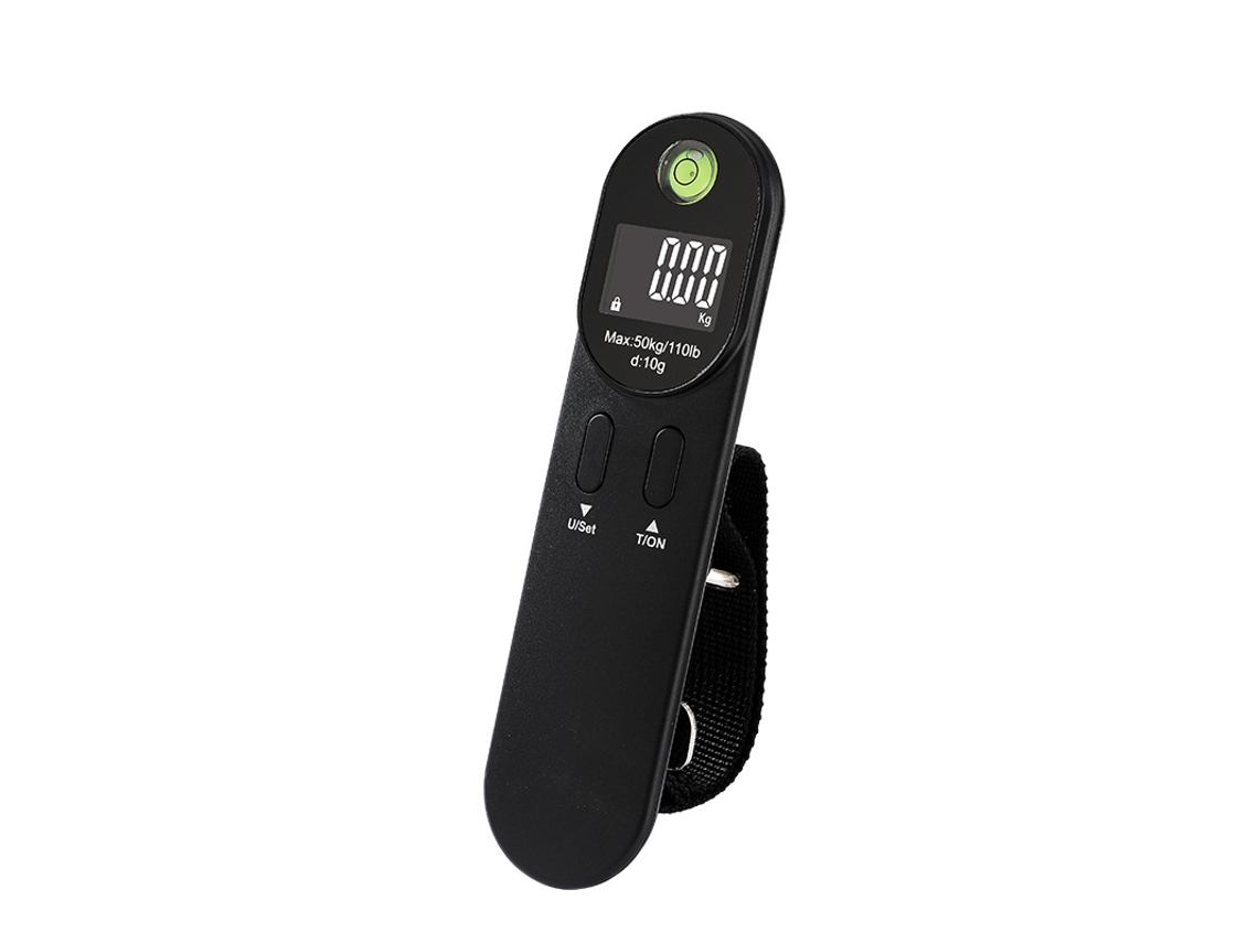 Balança Digital Portátil Para Bagagem, Ideal Para Viagens, Suporta Até 50 Kg (110 Libras), Bateria Incluída. Preto Hexinyigjly