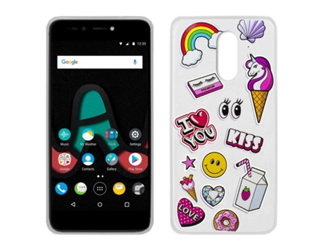 Capa Wiko U Pulse Desenhos Kiss