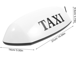 Luz De Táxi Magnética Branca Para Carros, Robusta, Para Condução Noturna, Feita De Plástico Pp E Ímã Potente