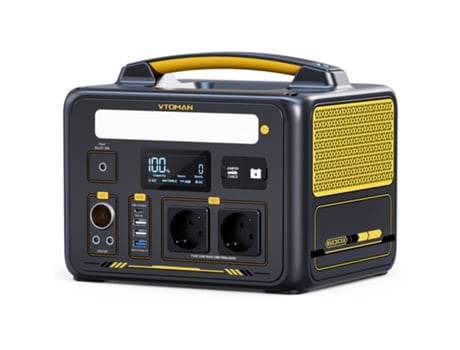 Vtoman Jump 600x Estação de energia portátil 299wh 600w saída/onda senoidal pura/capacidade expansível 939wh/9 portas/PD 60w USB C