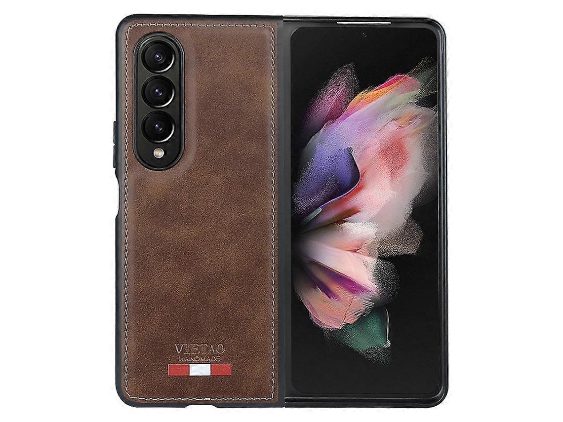 Capa De Celular Vietao Em Couro Pu Liso Para Samsung Galaxy Z Fold4