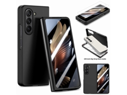 Capa Dobrável Para Samsung Galaxy Z Fold5 Junsunmay Smoothly Pc Protetor De Vidro Temperado 9h