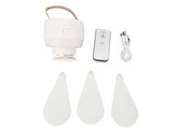 Rebe-ventilador De Teto Com Luz E Controle Remoto Recarregável Silencioso 3 Velocidades Portátil Para Exterior Tenda Casa Quarto