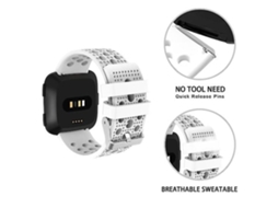 Pulseira De Relógio Lurelia Para Fitbit Versa Respirável Branca
