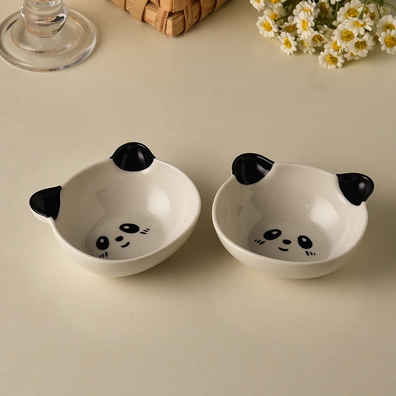 Tigelas Fofas Em Formato De Panda Para Ovos Cozidos No Vapor (2 X 4,5 Polegadas), Com Capacidade Para 160ml De Molho.