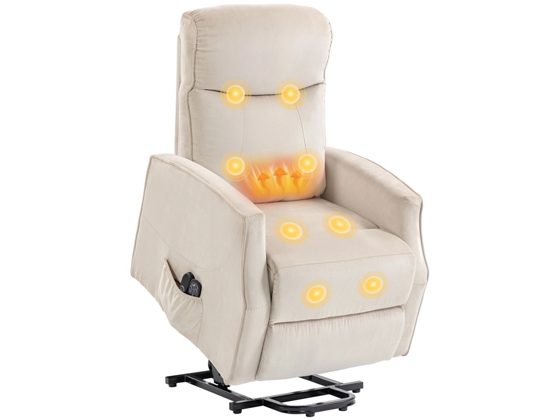 Cadeira de Massagem Elétrica S/MARCA, elevação, relaxamento, bege