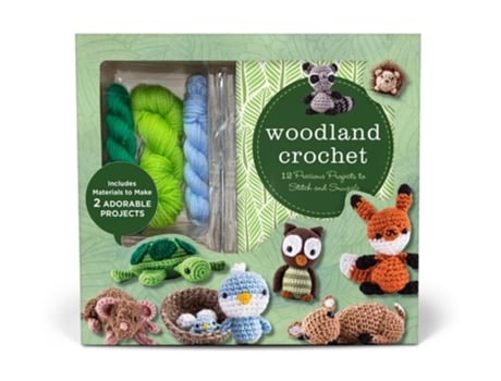 Livro Woodland Crochet Kit de Kristen Rask (Inglês)