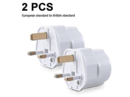 2x Adaptador De Viagem Adaptador Plug Para Inglaterra Travel Plug Power Adapter Eu Para Uk Socket Plugue De Viagem Hengjian