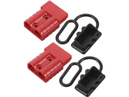 Conector Bipolar De 50a 600v Com Plugue Rápido E Proteção Em Cobre Vermelho.