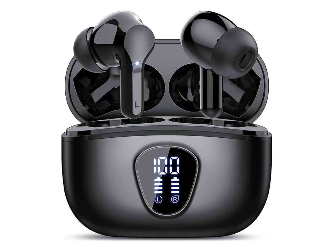 Fones De Ouvido Estéreo Hifi Sem Fio, Cancelamento De Ruído Enc, Visor Led Com Duração De Bateria De 48 Horas, À Prova D'água E