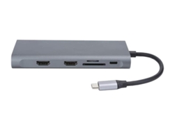 Lurelia Dock Usb-c 12 Em 1 Com 4k, 1080p, Hdmi, Vga, Ethernet Gigabit, Usb 3.1, Pd 100w, Áudio 3,5 Mm Para Portátil Compacto
