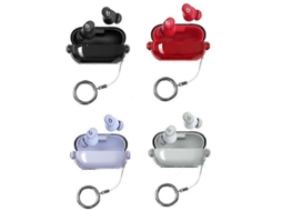 Camada transparente e criativa com data de impressão e clipe para o cabo, compatível com Beats Solo Buds. GIECY