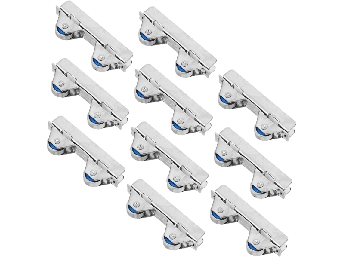 Conjunto De 10 Rodízios Para Porta Deslizante Vidro, Montagem Reforçad
