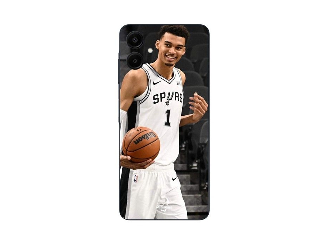 Capa Para Samsung Galaxy A06, Silicone, Victor Wembanyama, Preta