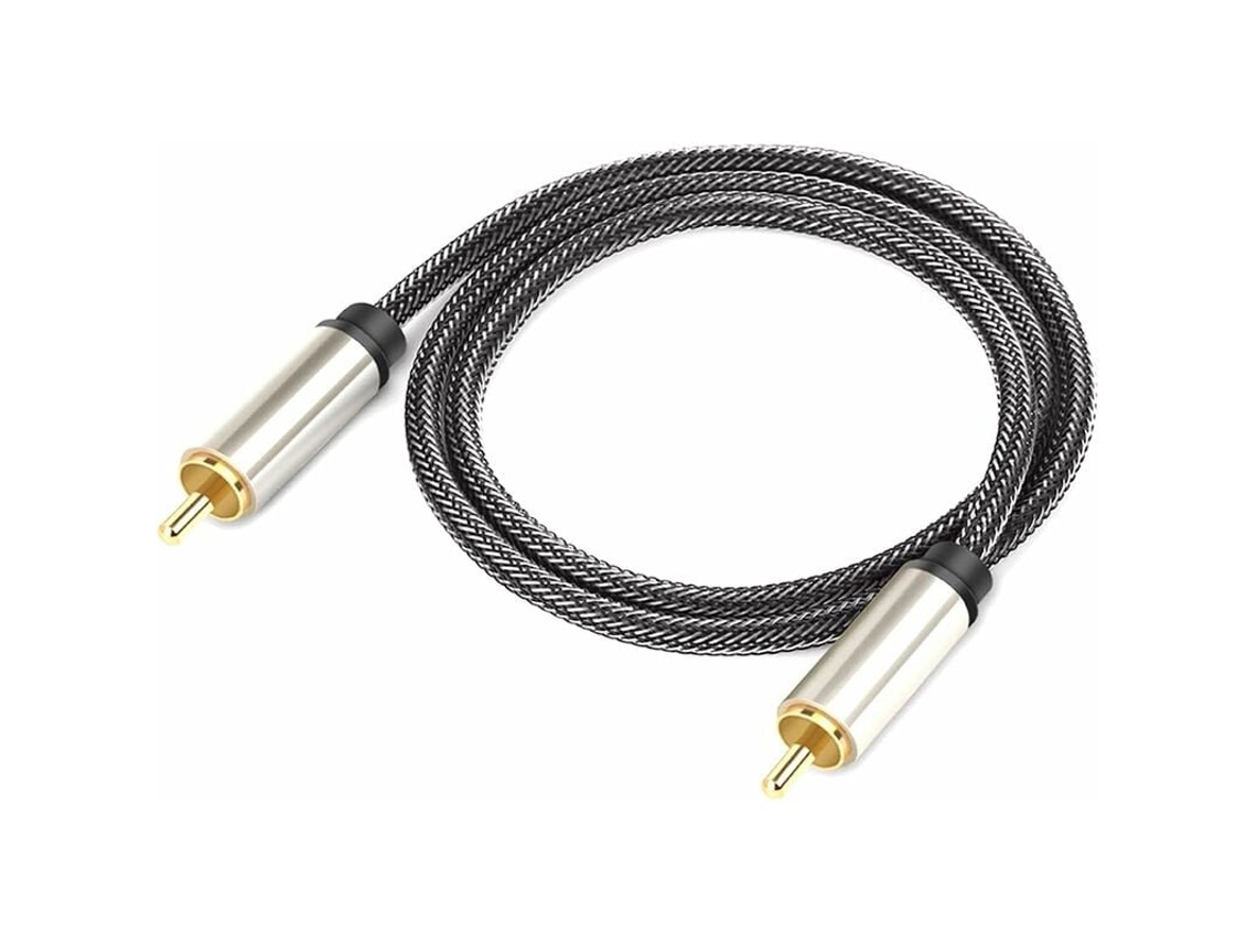 Cabo De Áudio Digital Coaxial, Hifi 5.1 Spdif Rca Para Rca Macho Para Macho, Para Cabos De Áudio Digital E Vídeo Composto Aquaforge (tamanho 1,5 M)