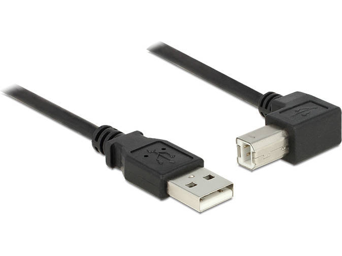 Cabo de Dados DELOCK (USB A - USB B - 1.5 m - Preto)