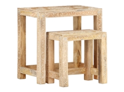 Side Table, Side Tables Vidaxl Marrom Madeira