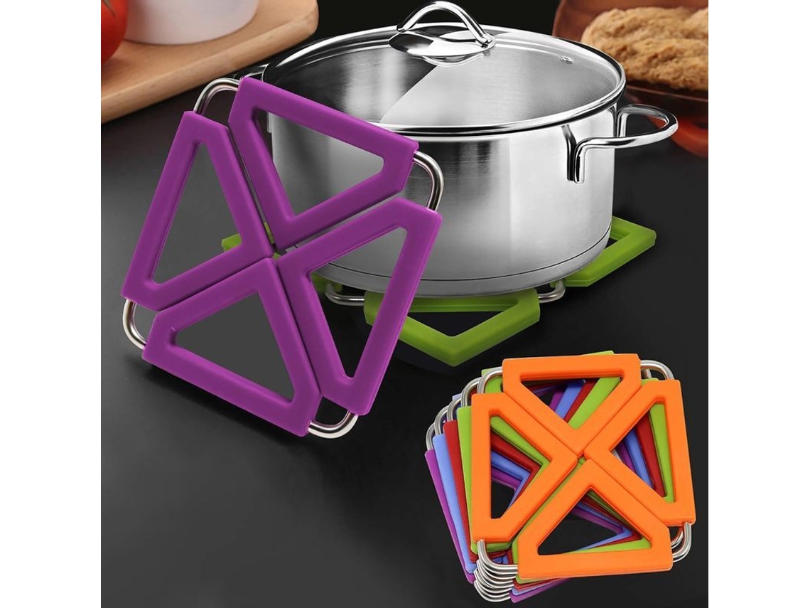 Set De 5 Almohadillas De Silicona Para Trípode Expandible Con Marco De Acero Inoxidable, Resistente Al Calor, Para Cocina Y Hogar