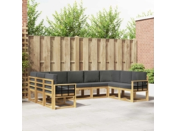 Vidaxl Conjunto De Sofás Para Exterior 9 Unid. Branco E Antracite