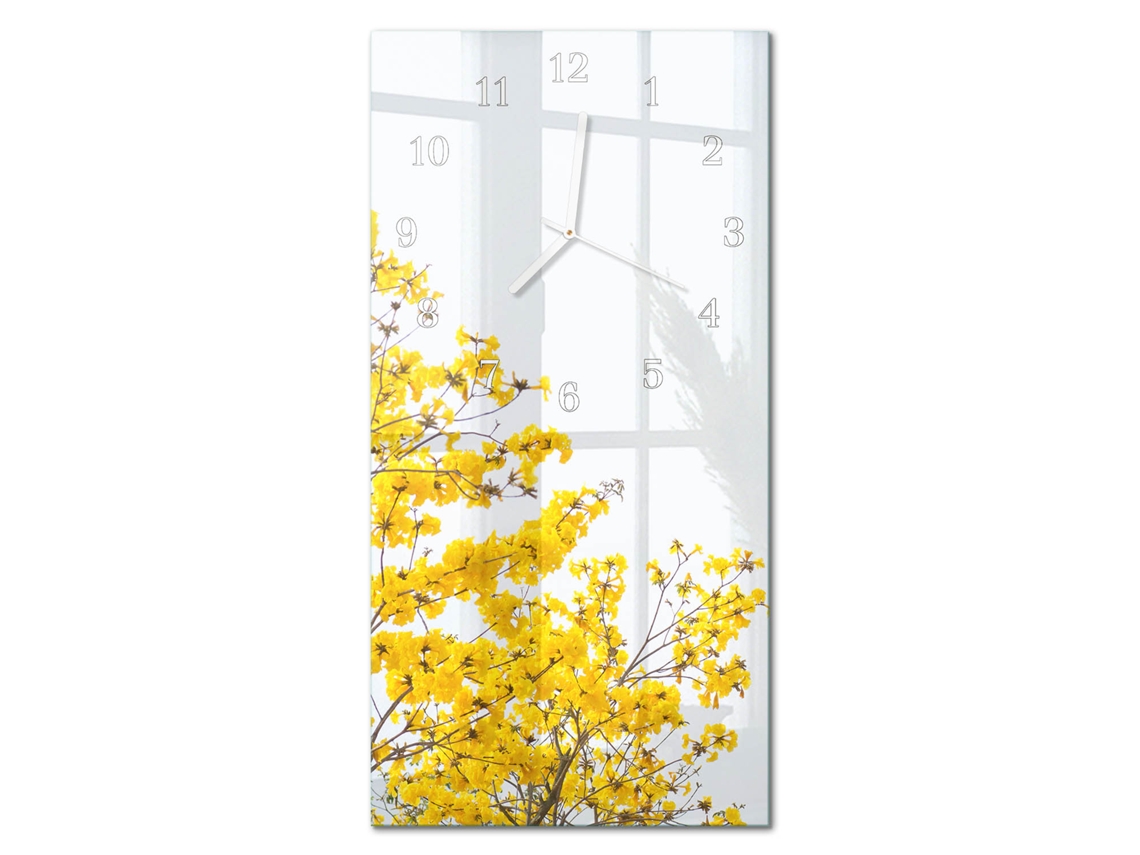 Relógio De Parede De Vidro Multicolor Espelharte (30x60 Cm)