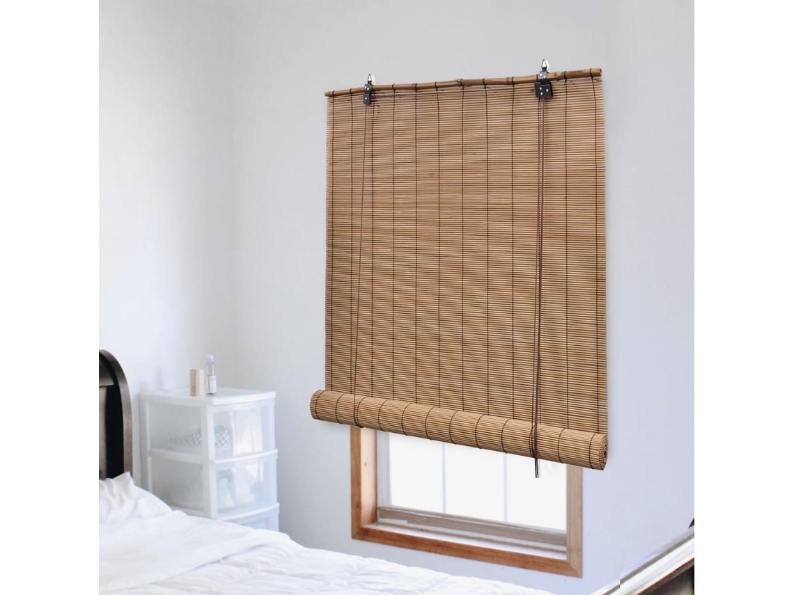 Cortina - Estore de Enrolar 100x220 Cm Bambu Castanho HARLANV1