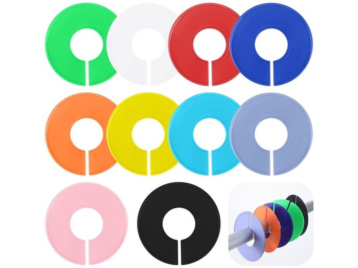 Organizadores De Gavetas Redondos - 10 Unidades - Plástico - Para Roupas Penduradas - Conjunto De Cores - Diâmetro Externo 9 Cm - Organizadores De Gav
